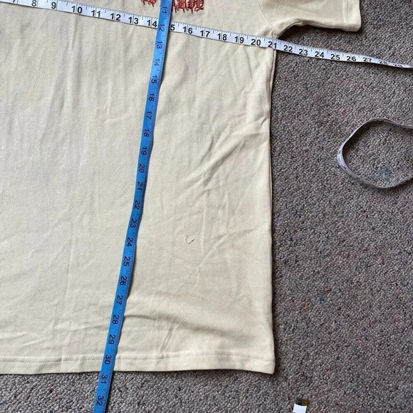 VTG Ed Hardy Los Angeles Embellished Polo T Shirt Tiger Yellow Unisex XXL NEW - Picture 4 of 9